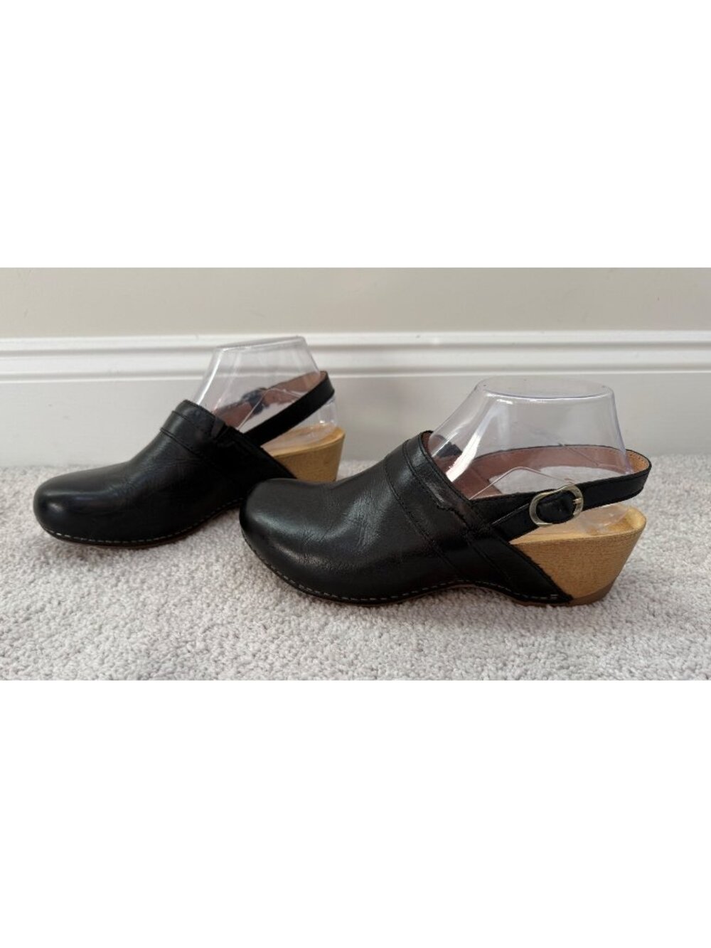 Dansko Clog Womens Size 39 / US 8.5-9  Tan Beige Tammy Shoe w/ Strap Heel